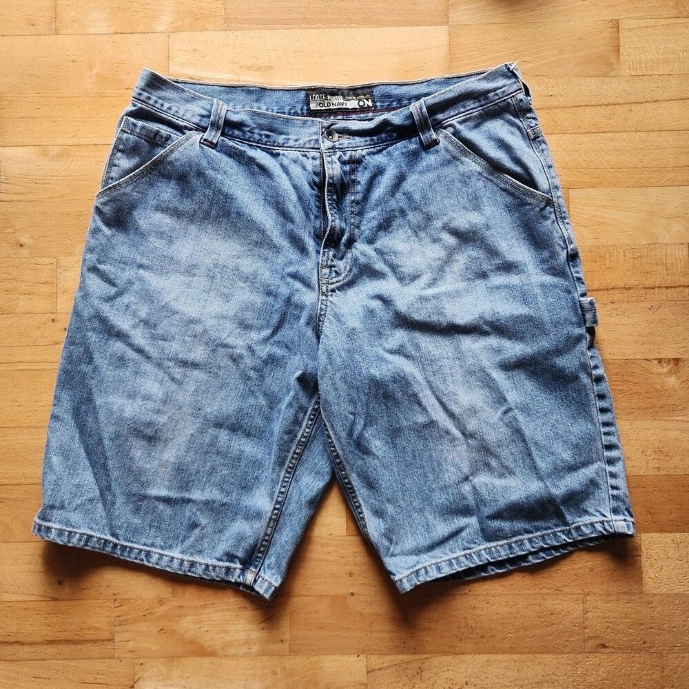 Old Navy Men's 2009 Loose Painter Blue Jean Denim Shorts (Size 36)